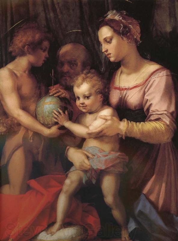 Andrea del Sarto Holy family and younger John